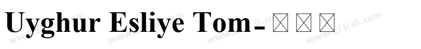 Uyghur Esliye Tom字体转换